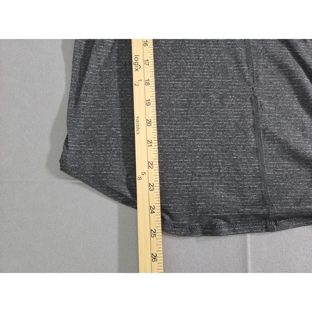 Lululemon Shirt Womens 8 Heather Gray Fall In Place Short Sleeve Casual Soft Gym